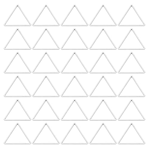 30pcs Edelstahl Offene Lessel Anhänger Schmuck DIY Hohlrahmen für Harzschmuckherstellung (Dreiecks groß* 30) von Jxngery