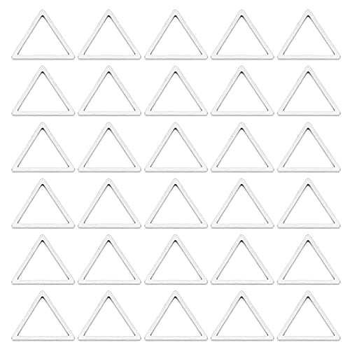 30pcs Edelstahl Offene Lessel Anhänger Schmuck DIY Hohlrahmen für Harzschmuckherstellung (Dreiecks klein * 30) von Jxngery