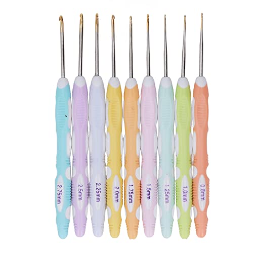 Aluminiumhäkeln Haken professionelle ergonomische Nadeln für Stricken von Handwerksgarn 9pcs Aluminiumhäkeln Haken professionelle ergonomische Nadeln für Stricken von Handwerksgarn 9pcs von Jxngery