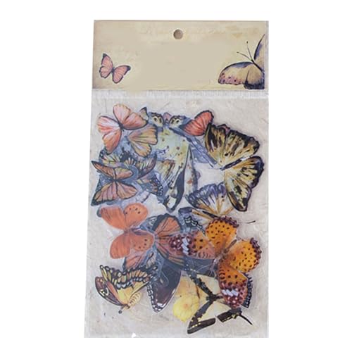 Jxngery Schmetterlingsaufkleber Vintage Adhäsive Pet Sticker Scrapbook Notebooks für DIY Scrapbooking Journaling von Jxngery