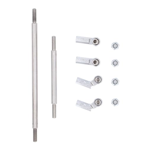 RC -Lenkstab Aluminiumlegierung Lenkung Lenkungsverbindung für SCX10 III 1/10 RC -Autos (Silber) von Jxngery