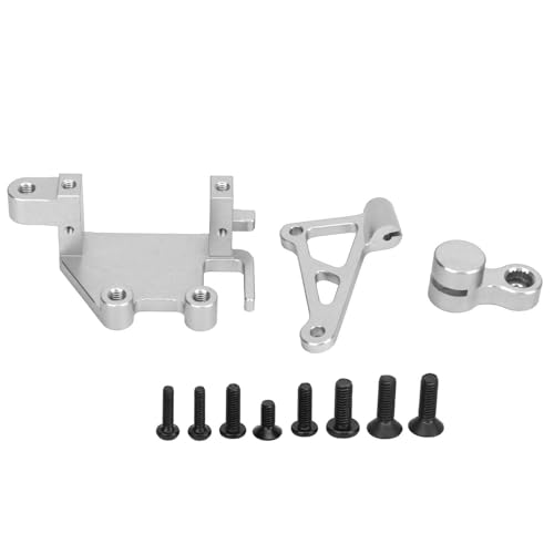 RC Servo -Halterung Arm Set Professionelles Lenkschalthalterung Arm Set Elektrisches Motorrad kompatible Hochfestigkeit (Silber) von Jxngery