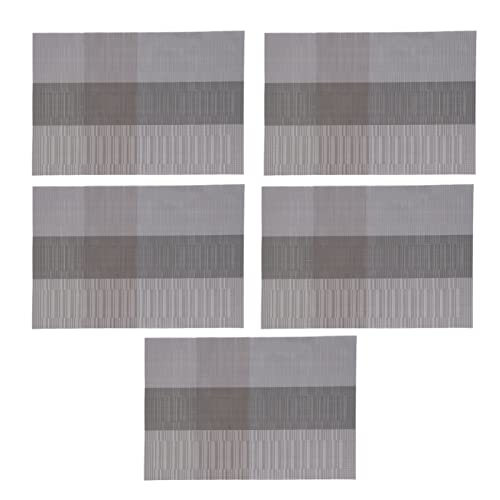 Rechteckige PVC -Placemat -Set Hot Dish Protection Home Restaurant ation (Grau) von Jxngery