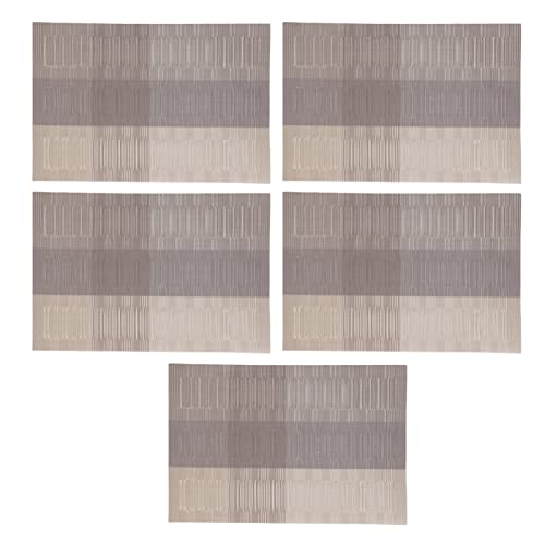 Rechteckige PVC -Placemat -Set Hot Dish Protection Home Restaurant ation (Khaki) von Jxngery