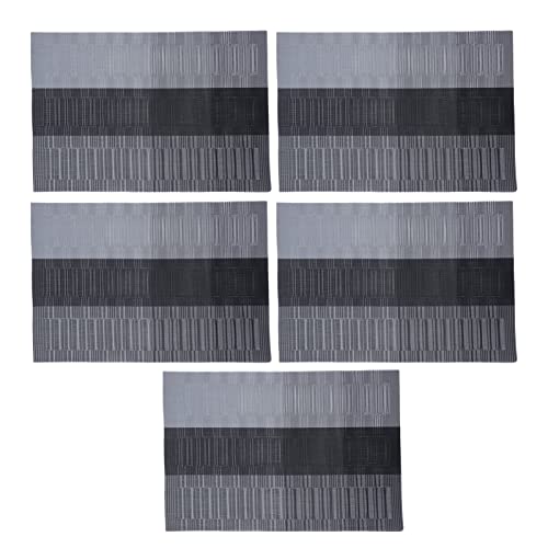 Rechteckige PVC -Placemat -Set Hot Dish Protection Home Restaurant ation (Schwarz) von Jxngery