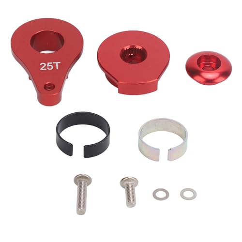 Verstellbarer Lenkarm Aluminiumlegierung Kletterwagen Lenkarm für RC -Autospielzeug 1/10 verbessert die Manövrierbarkeit (Rot) von Jxngery