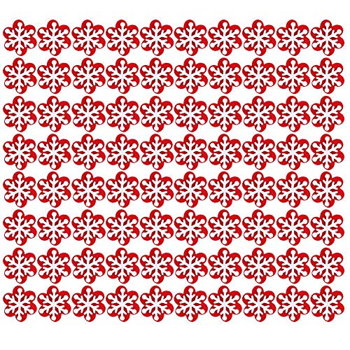 Weihnachtsstoff Patch DIY Frohe Weihnachten Ornament Snowflake Muster Weihnachten Accessoires 20pcs/Tasche (Doppelte Weihnachts -Schneeflocken) von Jxngery