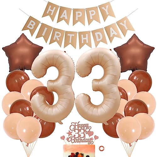 Jxuzh 33. Geburtstag Dekoration Mädchen Deko 33. Geburtstag Mädchen Luftballon 33. Geburtstag Beige Geburtstagsdeko 33 Apricot Happy Birthday 33 Geburtstag Deko 33 Jahr Geburtstag Mädchen Aprikose Jxuzh 33. Geburtstag Dekoration Mädchen Deko 33. Geburtstag Mädchen Luftballon 33. Geburtstag Beige Geburtstagsdeko 33 Apricot Happy Birthday 33 Geburtstag Deko 33 Jahr Geburtstag Mädchen Aprikose von Jxuzh
