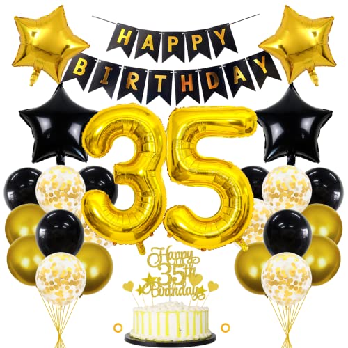 Jxuzh 35. Geburtstag Dekorationen Schwarz Gold Deko 35 Geburtstag Männer 35 Jahre Kindergeburtstag Deko Luftballon 35. Geburtstag Luftballons Girlande 35 Jahre Geburtstagsdeko für frauen männer Jxuzh 35. Geburtstag Dekorationen Schwarz Gold Deko 35 Geburtstag Männer 35 Jahre Kindergeburtstag Deko Luftballon 35. Geburtstag Luftballons Girlande 35 Jahre Geburtstagsdeko für frauen männer von Jxuzh