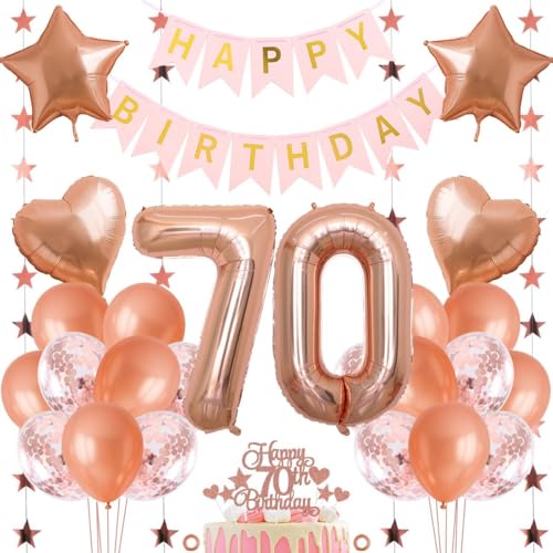 Jxuzh 70. Geburtstag Dekoration Mädchen Deko 70. Geburtstag Mädchen Luftballon 70. Geburtstag Rosegold Geburtstagsdeko 70 Rosegold Happy Birthday 70 Geburtstag Deko 70 Jahr Geburtstag Mädchen 33pcs Jxuzh 70. Geburtstag Dekoration Mädchen Deko 70. Geburtstag Mädchen Luftballon 70. Geburtstag Rosegold Geburtstagsdeko 70 Rosegold Happy Birthday 70 Geburtstag Deko 70 Jahr Geburtstag Mädchen 33pcs von Jxuzh