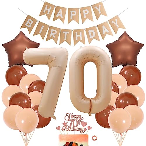 Jxuzh 70. Geburtstag Dekorationen Braun Aprikose Deko 70 Geburtstag Männer 70 Jahre Kindergeburtstag Deko Luftballon 70. Geburtstag Luftballons Girlande 70 Jahre Geburtstagsdeko für frauen männer Jxuzh 70. Geburtstag Dekorationen Braun Aprikose Deko 70 Geburtstag Männer 70 Jahre Kindergeburtstag Deko Luftballon 70. Geburtstag Luftballons Girlande 70 Jahre Geburtstagsdeko für frauen männer von Jxuzh