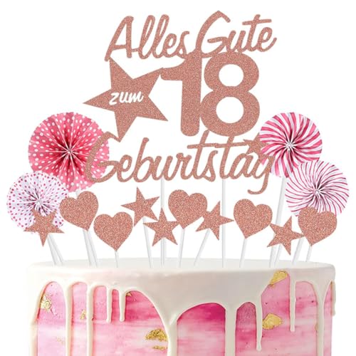 Jxuzh Alles Gute zum Geburtstag Cake Topper 18 Kuchendeko Geburtstag Happy 18.birthday Kuchendeko 18. Geburtstag Tortendeko 18 Rosegold 18. Geburtstag Kuchen Deko 18 Geburtstag Mädchen 18 Geburstags Jxuzh Alles Gute zum Geburtstag Cake Topper 18 Kuchendeko Geburtstag Happy 18.birthday Kuchendeko 18. Geburtstag Tortendeko 18 Rosegold 18. Geburtstag Kuchen Deko 18 Geburtstag Mädchen 18 Geburstags von Jxuzh