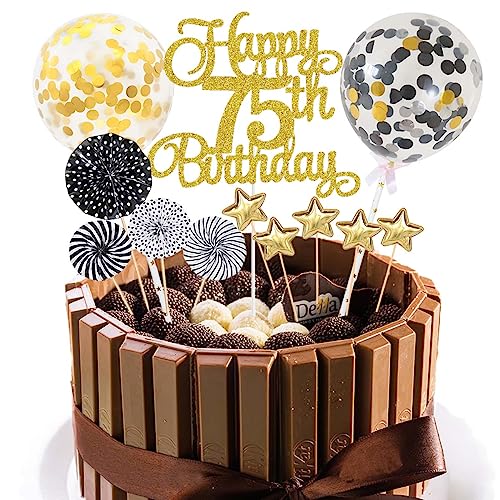 Jxuzh Cake Topper 75 Kuchendeko Geburtstag Gold Happy 75.birthday Kuchendeko 75. Geburtstag Tortendeko 75 Schwarz 75. Geburtstag Kuchen Deko 75 Geburtstag Frau Happy Birthday 75 Geburstagstorte Deko Jxuzh Cake Topper 75 Kuchendeko Geburtstag Gold Happy 75.birthday Kuchendeko 75. Geburtstag Tortendeko 75 Schwarz 75. Geburtstag Kuchen Deko 75 Geburtstag Frau Happy Birthday 75 Geburstagstorte Deko von Jxuzh