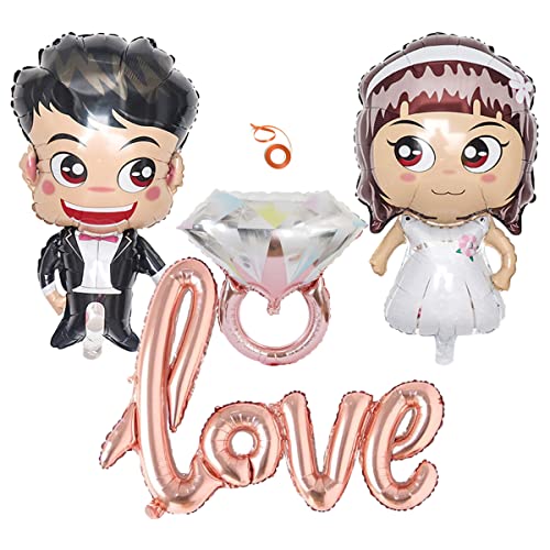 Jxuzh Folienballons Hochzeit Brautpaar Luftballon,Hochzeitsdeko Brautpaar Mann Frau Ballon,Braut Bräutigam Ballons,Groß Folienballons Hochzeits Ballons,Diamant Ring Helium Luftballon,Brautpaarballon Jxuzh Folienballons Hochzeit Brautpaar Luftballon,Hochzeitsdeko Brautpaar Mann Frau Ballon,Braut Bräutigam Ballons,Groß Folienballons Hochzeits Ballons,Diamant Ring Helium Luftballon,Brautpaarballon von Jxuzh