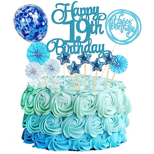 Jxuzh Happy 19th Birthday Tortendeko Blau 19 Jahre Mädchen Jungen Kuchendeko 19. Geburtstag Kuchen Deko Tortendeko 19 Geburtstag Jungen Tortendeko Blau Herz Stern Für 19 Geburtstag Cake Topper Blau Jxuzh Happy 19th Birthday Tortendeko Blau 19 Jahre Mädchen Jungen Kuchendeko 19. Geburtstag Kuchen Deko Tortendeko 19 Geburtstag Jungen Tortendeko Blau Herz Stern Für 19 Geburtstag Cake Topper Blau von Jxuzh