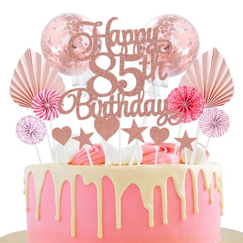 Jxuzh Happy 85th Birthday Tortendeko Rosegold 85 Jahre Frauen Männer Kuchendeko 85. Geburtstag Kuchen Deko Tortendeko 85 Geburtstag Mann Frauen Tortendeko Rosa Herz Stern Für 85 Geburtstag Cake Topper Jxuzh Happy 85th Birthday Tortendeko Rosegold 85 Jahre Frauen Männer Kuchendeko 85. Geburtstag Kuchen Deko Tortendeko 85 Geburtstag Mann Frauen Tortendeko Rosa Herz Stern Für 85 Geburtstag Cake Topper von Jxuzh