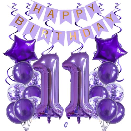 Jxuzh 11 geburtstagsdeko Luftballons Set Lila,40 Zoll Folienballon Zahl 11(100cm) Lila Ballons-25 Stück-für Geburtstag,Dekoration,Luft/Heliumballon Jxuzh 11 geburtstagsdeko Luftballons Set Lila,40 Zoll Folienballon Zahl 11(100cm) Lila Ballons-25 Stück-für Geburtstag,Dekoration,Luft/Heliumballon von Jxuzh