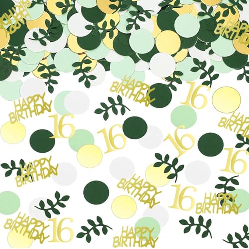Tischdeko 16 Geburtstag Mädchen Junge Konfetti 16. Geburtstag Deko Grün Happy Birthday Streudeko Geburtstag Grün Gold Deko 16. Geburtstag Confetti Geburtstag Junge Mädchen 16. Geburtstag Deko Tisch Tischdeko 16 Geburtstag Mädchen Junge Konfetti 16. Geburtstag Deko Grün Happy Birthday Streudeko Geburtstag Grün Gold Deko 16. Geburtstag Confetti Geburtstag Junge Mädchen 16. Geburtstag Deko Tisch von Jxuzh