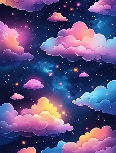 Jynhbl Diamond Painting Erwachsene Diamant Painting Bilde Verträumte Wolken 5D Diamond-Painting Basteln Set Kinder Diy Full Drill Mosaikherstellung für Living Room Office Square Drill 80x120cm D3000 Jynhbl Diamond Painting Erwachsene Diamant Painting Bilde Verträumte Wolken 5D Diamond-Painting Basteln Set Kinder Diy Full Drill Mosaikherstellung für Living Room Office Square Drill 80x120cm D3000 von Jynhbl