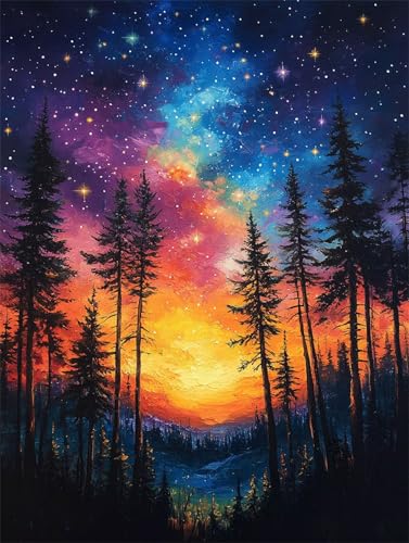 Jynhbl Diamond Painting Erwachsene Diamant Painting Bilde Wald Sternenhimmel 5D Diamond-Painting Basteln Set Kinder Diy Full Drill Mosaikherstellung für Living Room Office Round Drill 80x120cm D3338 Jynhbl Diamond Painting Erwachsene Diamant Painting Bilde Wald Sternenhimmel 5D Diamond-Painting Basteln Set Kinder Diy Full Drill Mosaikherstellung für Living Room Office Round Drill 80x120cm D3338 von Jynhbl