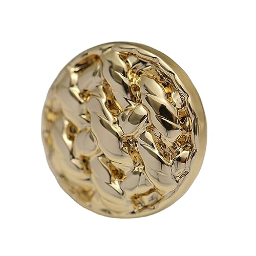 5 Stück Western-Metallknöpfe, 15/18/23mm, rund, hübsche goldfarbene Schaftknöpfe, Bekleidung, Rock-Accessoires, Gold, 23mm von Jyuha