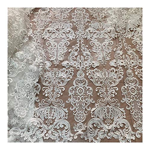 Jyuiipcz Stickerei-Druck, wunderschöner Kordel, Guipure, Afrika, Hochzeitskleid, Kleid, Spitze, Fabirc, DIY, Nähstoff, 4,5 m (Größe: 2,7 m) von Jyuiipcz