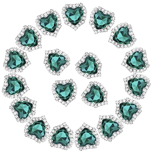 Herz-Strass-Knöpfe, 20 Stück, groß, zum Aufnähen, Herz-Strasssteine, Verzierungen, flache Rückseite, zum Basteln, Hochzeit, Kleidung, Schmuckherstellung, Smaragd Herz-Strass-Knöpfe, 20 Stück, groß, zum Aufnähen, Herz-Strasssteine, Verzierungen, flache Rückseite, zum Basteln, Hochzeit, Kleidung, Schmuckherstellung, Smaragd von Jyukan