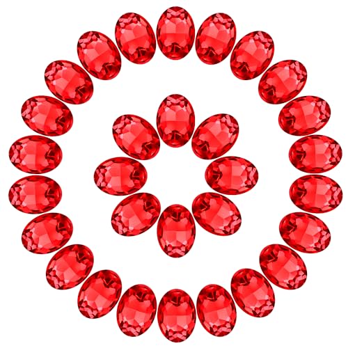 Ovale Strasssteine, rote Glas-Kristallspitze, für Handwerk, Schmuckherstellung, 10 x 14 mm, 50 Stück Ovale Strasssteine, rote Glas-Kristallspitze, für Handwerk, Schmuckherstellung, 10 x 14 mm, 50 Stück von Jyukan