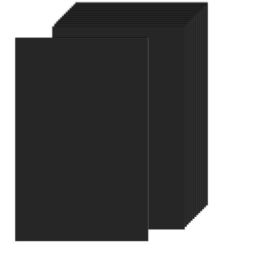 Jyvex 30 Blatt Schwarzes Tonpapier A4, 250g/m² Tonkarton Schwarzes Papier A4, Fotokarton, Scherenschnittpapier, Bastelpapier für Malen Kartenherstellung Einladungen Scrapbook Basteln von Jyvex