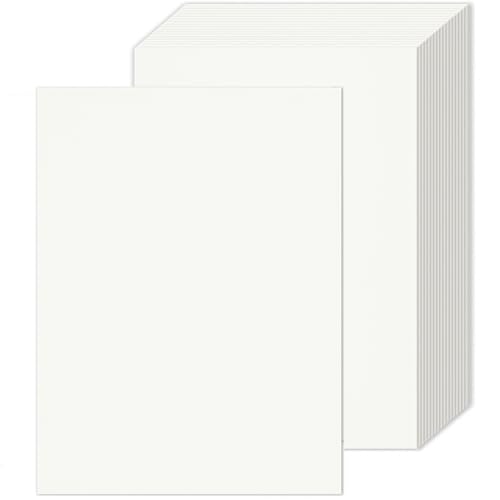 Jyvex 60 Blatt Weiß Tonpapier A4, 250g/m² Tonkarton Weiß Papier A4, Fotokarton, Scherenschnittpapier, Bastelpapier für Malen Kartenherstellung Einladungen Scrapbook Basteln von Jyvex