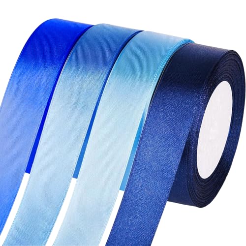 Jyvex Geschenkband Blau, 25mm x 22metres Schleifenband Blau, 4 Rollen 88m Satinband Blau, Blaues Band, Ribbon zum Geschenkverpackung, Bastelarbeiten, Geburtstag und Hochzeitsdekoration Jyvex Geschenkband Blau, 25mm x 22metres Schleifenband Blau, 4 Rollen 88m Satinband Blau, Blaues Band, Ribbon zum Geschenkverpackung, Bastelarbeiten, Geburtstag und Hochzeitsdekoration von Jyvex