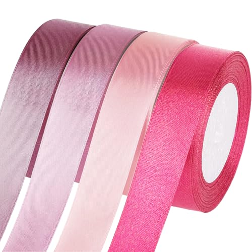 Jyvex Geschenkband Rosa, 25mm x 22metres schleifenband Rosa, 4 Rollen 88m Rosa Band, Rosa Schleife, Geschenkband Pink, Ribbon zum Geschenkverpackung, Bastelarbeiten, Geburtstag und Hochzeitsdekoration Jyvex Geschenkband Rosa, 25mm x 22metres schleifenband Rosa, 4 Rollen 88m Rosa Band, Rosa Schleife, Geschenkband Pink, Ribbon zum Geschenkverpackung, Bastelarbeiten, Geburtstag und Hochzeitsdekoration von Jyvex