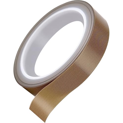 Jyvex Teflonband Selbstklebend,19mm x 15m Teflon Klebeband Hitzebeständiges,PTFE Hochtemperatur Klebeband für Vakuumiere,Hand- und Impulsversiegelungen von Jyvex