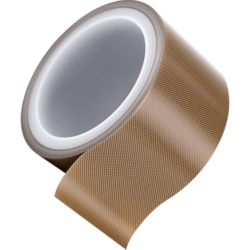 Jyvex Teflonband Selbstklebend,50mm x 12m Teflon Klebeband Hitzebeständiges,PTFE Hochtemperatur Klebeband für Vakuumiere,Hand- und Impulsversiegelungen Jyvex Teflonband Selbstklebend,50mm x 12m Teflon Klebeband Hitzebeständiges,PTFE Hochtemperatur Klebeband für Vakuumiere,Hand- und Impulsversiegelungen von Jyvex
