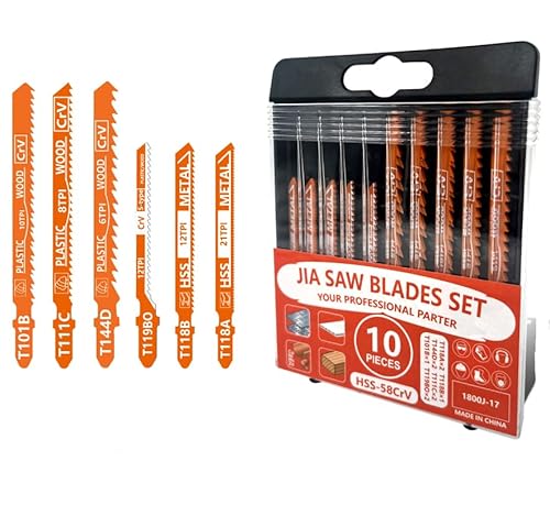 10 Stück/1 Set Stichsägeblätter Holzschneider Sägeblatt T111C T144D T119BO T101B T118B T118A für Holz Metall Weichholz Spanplatten Schneiden Elektrowerkzeug Sägeblatt 10 Stück/1 Set Stichsägeblätter Holzschneider Sägeblatt T111C T144D T119BO T101B T118B T118A für Holz Metall Weichholz Spanplatten Schneiden Elektrowerkzeug Sägeblatt von Jyving