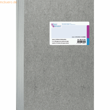 K+E Geschäftsbuch A4 kariert 192 Blatt grau von K+E