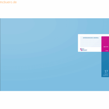 K+E Journal 49x29,7cm mit Kopfleiste 17Konten 48Bl hellblau von K+E