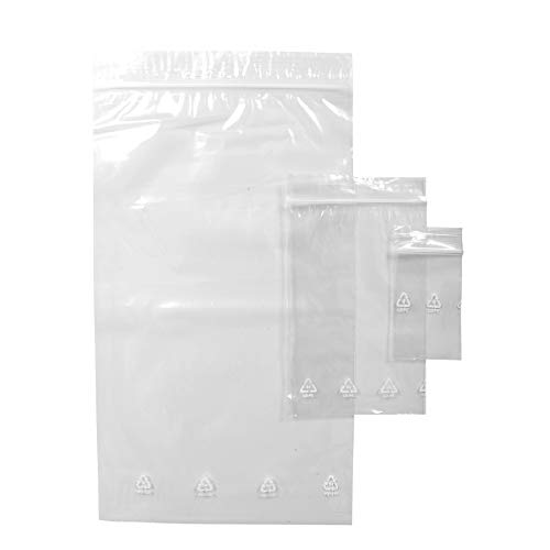 200 x LDPE-Druckverschlussbeutel, Schnellverschlussbeutel, 250 x 350 mm von K+M Verpackungsmittel