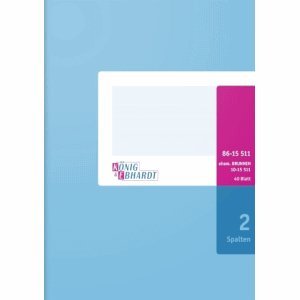 K+E Geschäftsbuch A5 40 Blatt 2 Spalten Karton hellblau K+E Geschäftsbuch A5 40 Blatt 2 Spalten Karton hellblau von K + E