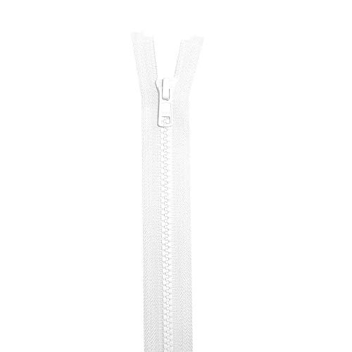 YKK - Kunststoffzahnreißverschluss - Vislon®(teilbar) - 5 mm Kettenbreite - für Jacken, Kinder- und Sportbekleidung, 70,0 cm Länge, Weiß (501) von K-Y