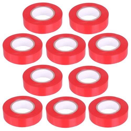 10 Stück PVC Isolierband Klebeband 10 Meter lang 15 mm breit -rot- 10 Stück PVC Isolierband Klebeband 10 Meter lang 15 mm breit -rot- von K24 - Klebebänder
