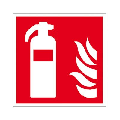 Brandschutzzeichen - Brandschutzschild Feuerlöscher Folie selbstklebend 148 x 148 mm von K24 Versand - Brandschutzzeichen