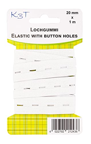 K3T 81243-K3T Lochgummi, 20mm x 1m, weiß K3T 81243-K3T Lochgummi, 20mm x 1m, weiß von K3T