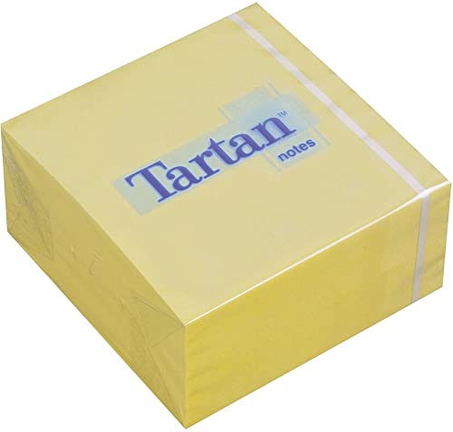 Tartan 7676C-Y Haftnotiz Würfel 76 x 76 mm, 400 Blatt, gelb von Post-it