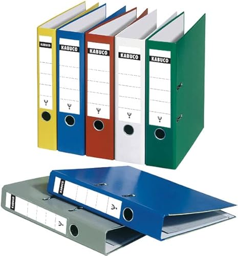 Ordner DIN A4 PP-Color 80 mm, Deckblatt nein, Griffloch, Kantenschutz, blau von KABUCO