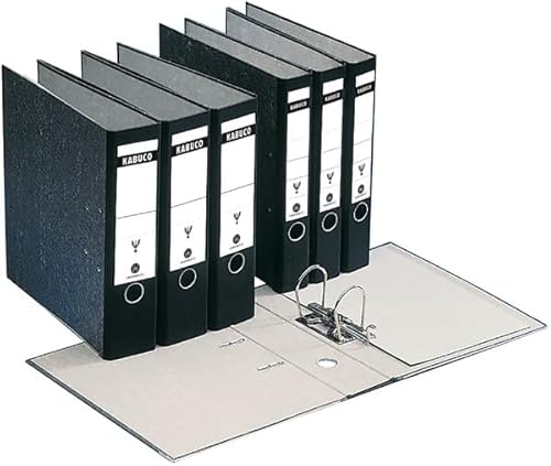 Ordner DIN A4 Standard 50 mm, Deckblatt, Griffloch, Kantenschutz, schwarz Ordner DIN A4 Standard 50 mm, Deckblatt, Griffloch, Kantenschutz, schwarz von KABUCO