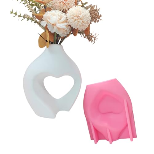 Einzigartige Silikonformen zum Basteln, Vasenformen, hohle Herzform, Blumentopfform, Epoxidharz, Stifthalter, Formen Einzigartige Silikonformen zum Basteln, Vasenformen, hohle Herzform, Blumentopfform, Epoxidharz, Stifthalter, Formen von KACCDE