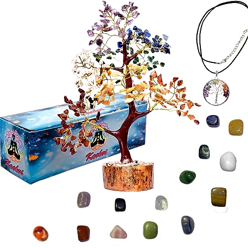 KACHVI-Kristallbaum. Spirituelle Meditationskristalle und Steine Edelsteine Baum. Home Office Décor. Wohnzimmerverzierung. 300 Perlen. Mit 14 gestohlenen Natursteinen und Lebensbaum. KACHVI-Kristallbaum. Spirituelle Meditationskristalle und Steine Edelsteine Baum. Home Office Décor. Wohnzimmerverzierung. 300 Perlen. Mit 14 gestohlenen Natursteinen und Lebensbaum. von KACHVI