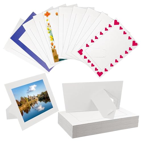 KACPLY Bilderrahmen aus weißem Karton, für 10 x 15 cm große Fotos, mit Staffelei, Bastelrahmen, 30 Stück KACPLY Bilderrahmen aus weißem Karton, für 10 x 15 cm große Fotos, mit Staffelei, Bastelrahmen, 30 Stück von KACPLY