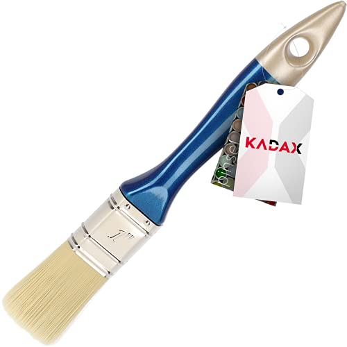 KADAX Einfacher Pinsel aus Kunststoff, Flachpinsel mit komfortablem Griff, Malerpinsel, Lackpinsel, Borstenpinsel, Lasurpinsel mit synthetischen Borsten (1") von KADAX